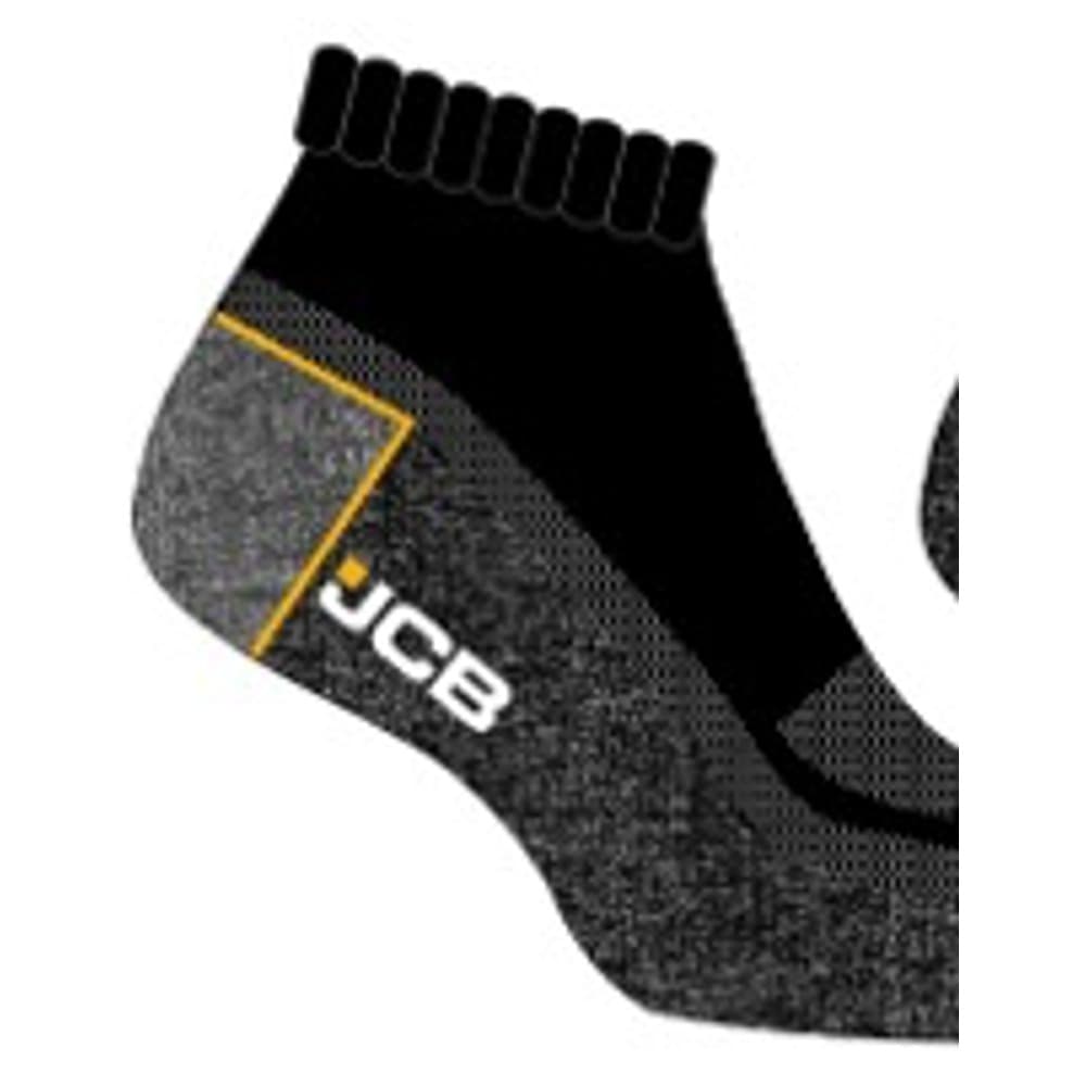 גרב עבודה קצרה JCB - מארז 3 זוגות - שחור